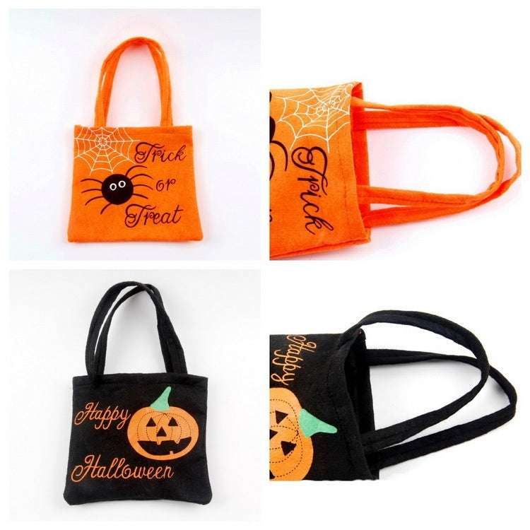 Halloween Spider Pumpkin Print Shoulder Bag Children's Candy Gift Bags Small Handbags Women