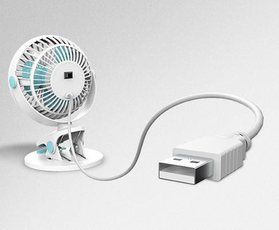 Portable Mini Clip-on USB Desktop Fan for Personal Cooling