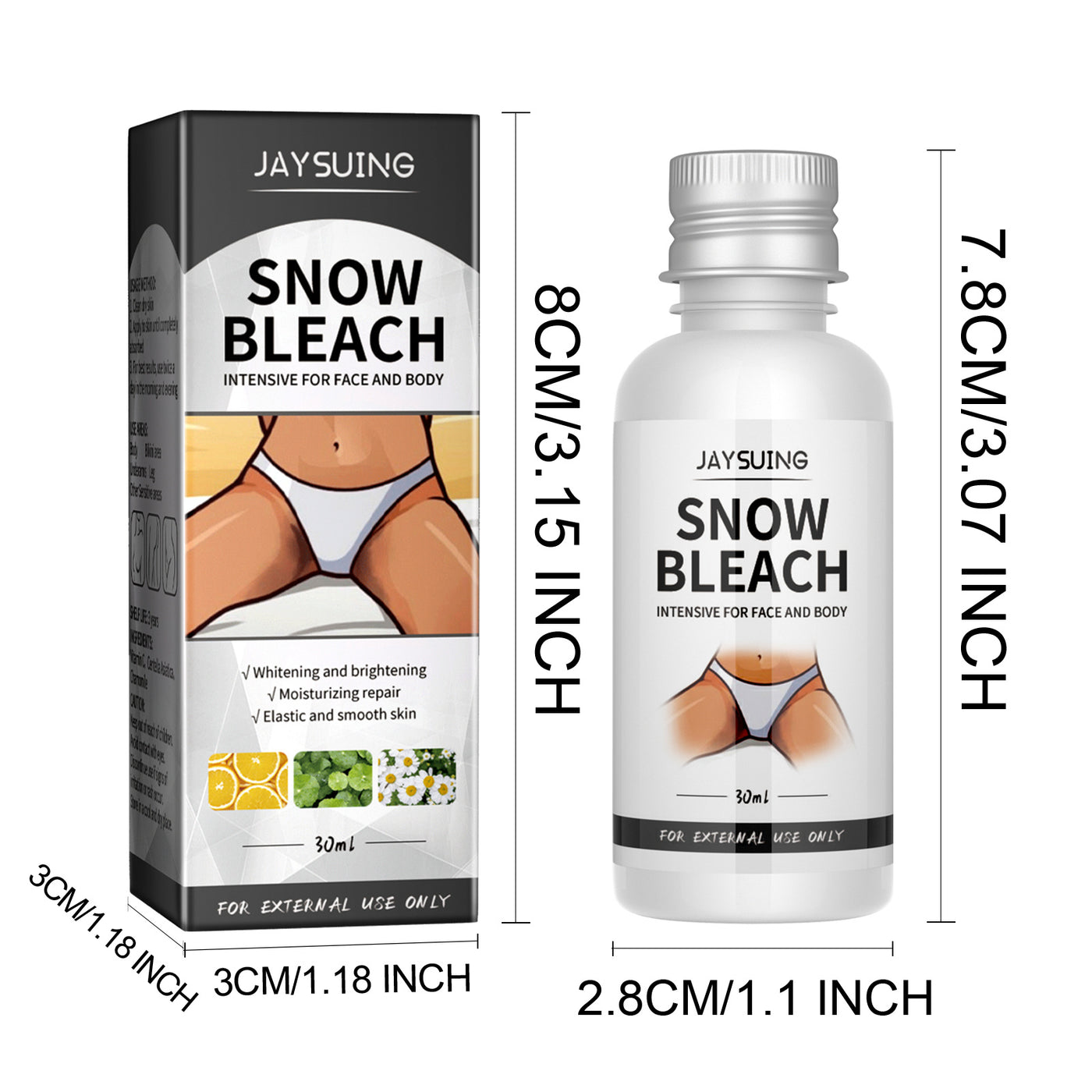 Snow Bleach Cream For Private Part Underarm Whitening, Dark Skin Bleaching Cream For Dark Spots, Face And Body Skin Lightening Bleaching Cream For Intimate Areas Brightening