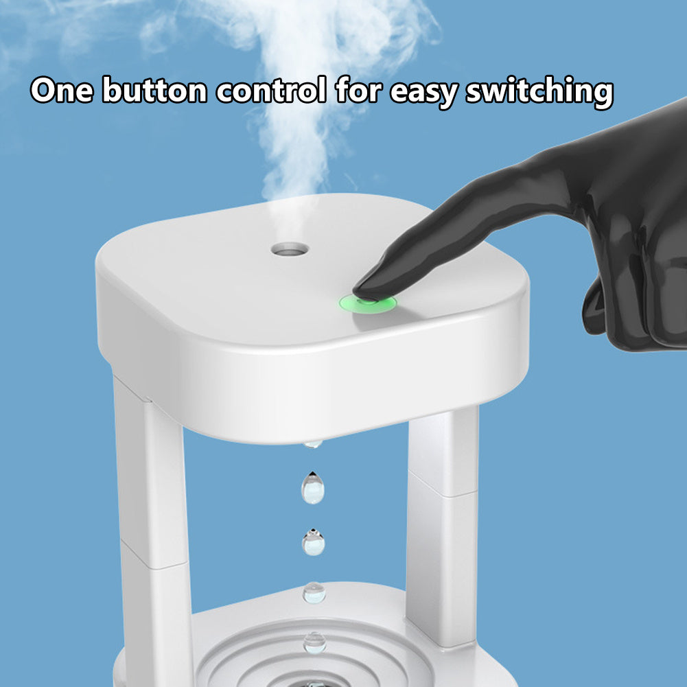 Innovative Anti-gravity Water Drop Humidifier for Home and Office with 580ML Water Tank