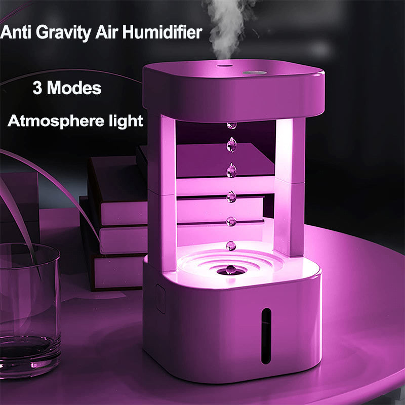 Innovative Anti-gravity Water Drop Humidifier for Home and Office with 580ML Water Tank