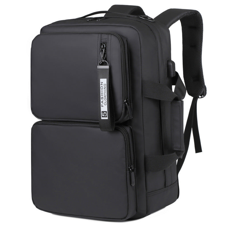 Multifunctional Backpack Large Capacity Business Laptop Bag Leisure Travel Commuter Schoolbag Portable Shoulder Bag - Gray & Black Options Available