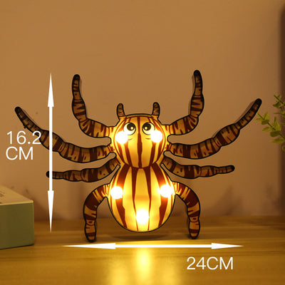 Halloween Lights Decoration LED Light Pumpkin Spider Bat Skull Outdoor Decorative Modeling Room Lights Decor Helloween Party