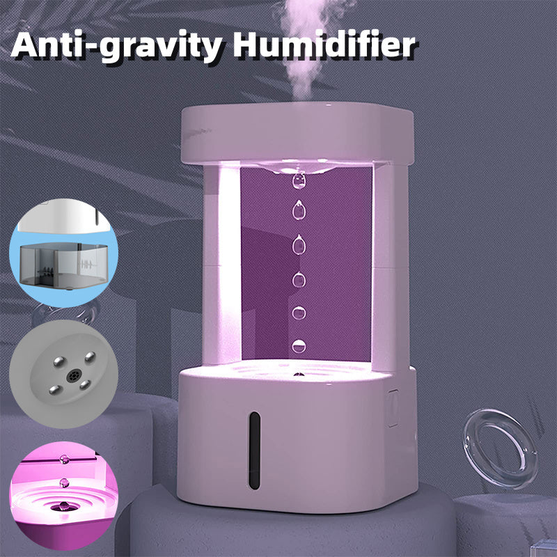 Innovative Anti-gravity Water Drop Humidifier for Home and Office with 580ML Water Tank