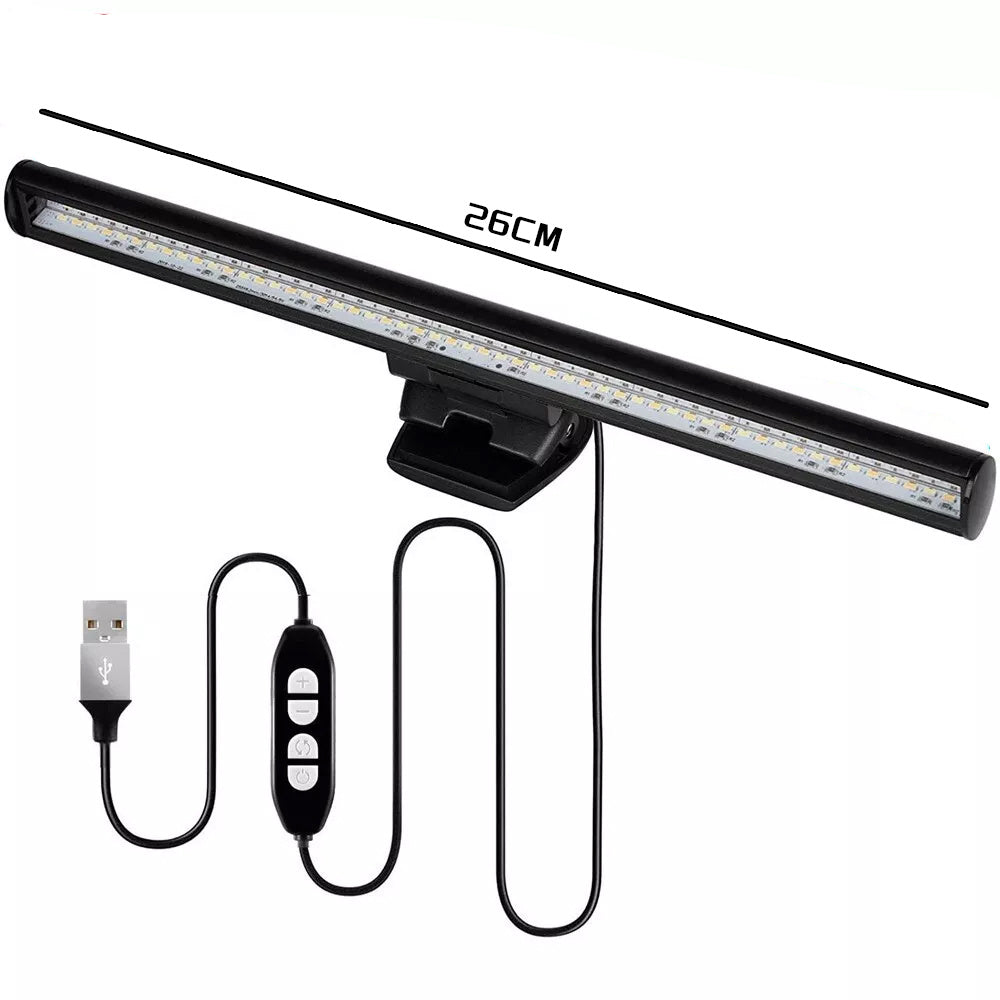 Computer LED Light Bar With USB Connectivity, Eye-Caring Technology, And Adjustable Brightness For Monitors