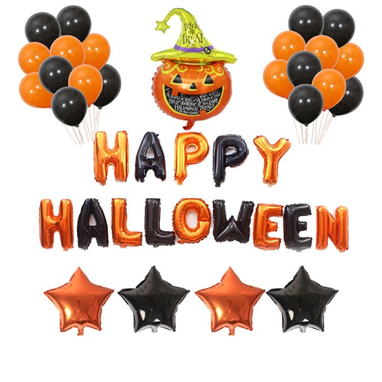 Halloween Pumpkins Balloon Decoration Bat Helium Balloons Halloween Home Decoration