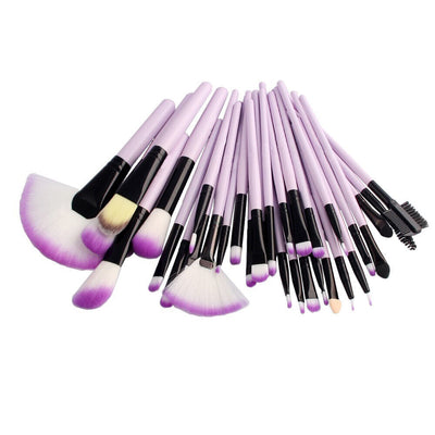 32Pcs Makeup Brushes Pouch Set Blending Powder Puff Professional Cosmetics Tools