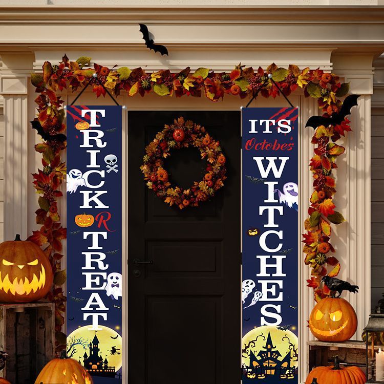 Halloween Couplet Banner Background Indoor Home Party Decoration