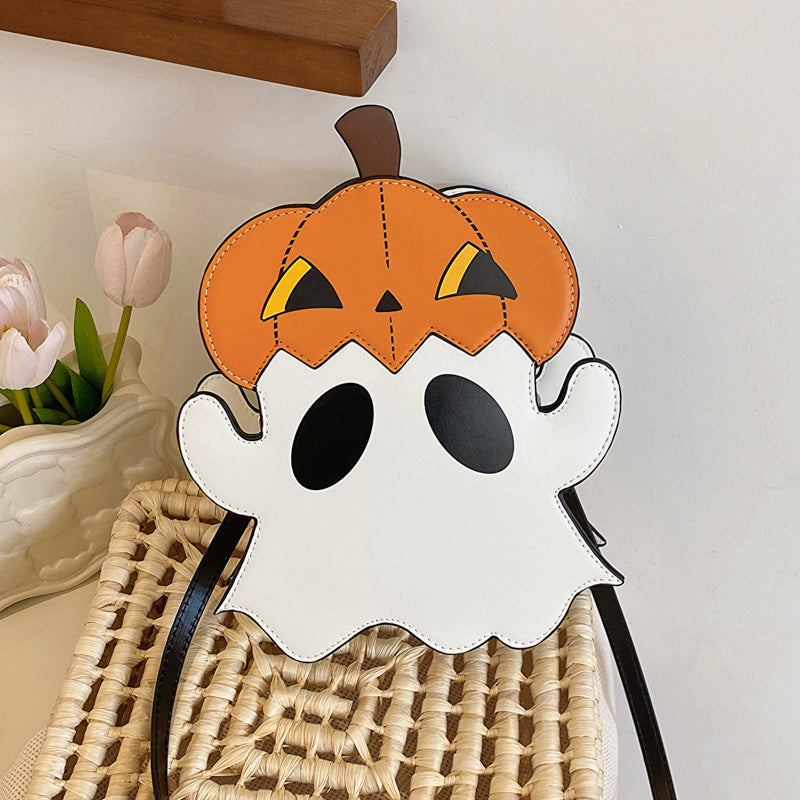 Halloween Square Pouch Eccentric Personality Pumpkin Shoulder Bag