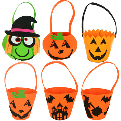 Halloween Pumpkin Bag Non-woven Portable Pumpkin Bucket