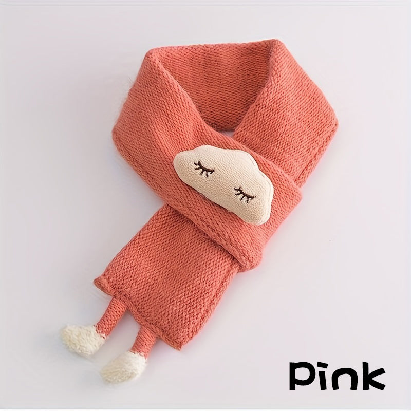 Children's Scarf, Girls Warm Knitted Scarf, Cute Cloud Neck Scarf For Autumn And Winter Kids Scarf Soft Warm Knit Neck Warmer Winter Classic Scarf For Boys Girls