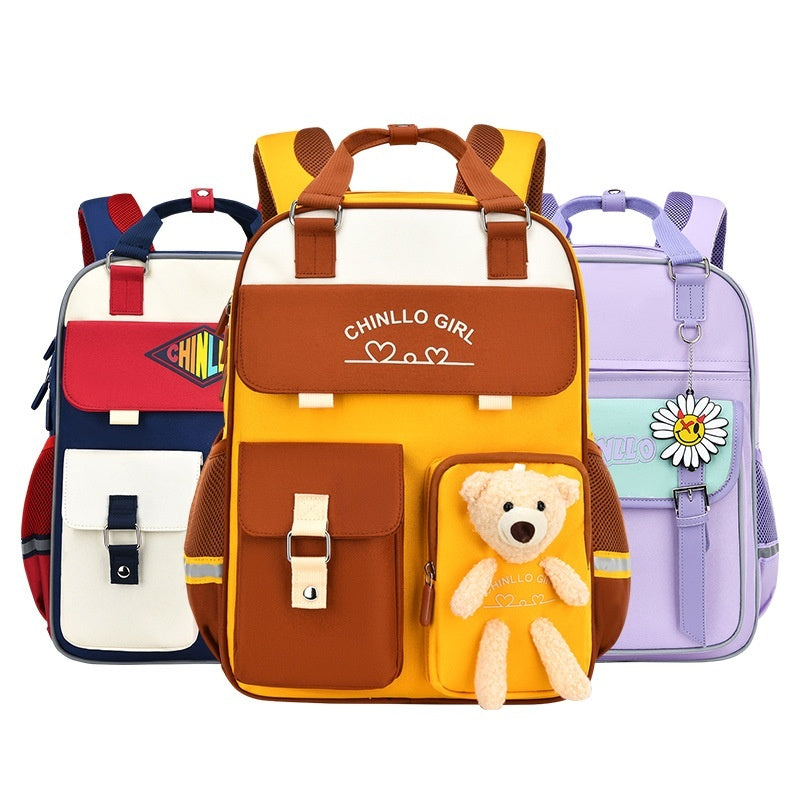 Lightweight Breathable Primary Student Schoolbag Multi-pocket Good-looking