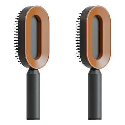 Self Cleaning Hair Brush For Women One-key Cleaning Hair Loss Airbag Massage Scalp Comb Anti-Static Hairbrush