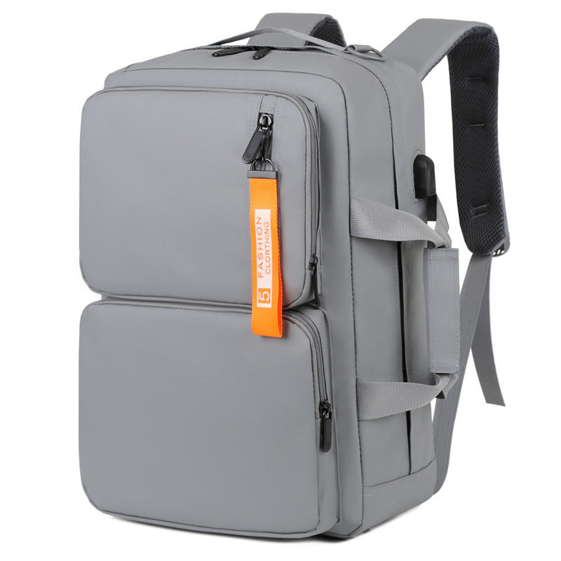 Multifunctional Backpack Large Capacity Business Laptop Bag Leisure Travel Commuter Schoolbag Portable Shoulder Bag - Gray & Black Options Available