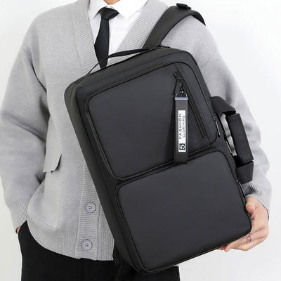 Multifunctional Backpack Large Capacity Business Laptop Bag Leisure Travel Commuter Schoolbag Portable Shoulder Bag - Gray & Black Options Available